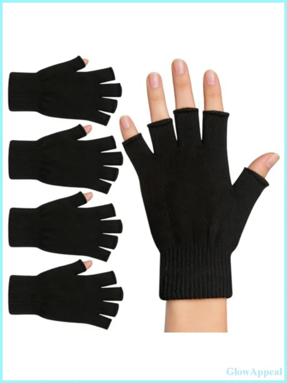 Fingerless Gloves Half Finger Knit Thermal Winter Driving Cycling Texting Unisex